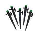 Adjustable Flow Stream Emitter with Stake, 5 pack (53800)